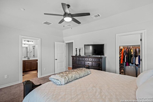 8502 Kallison Arbor, San Antonio, TX 78254 - bedroom with a spacious closet, carpet, baseboards, and a closet