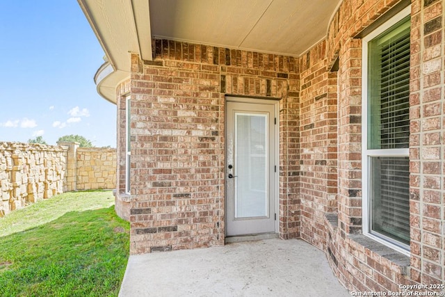 8502 Kallison Arbor, San Antonio, TX 78254 - entrance to property with brick siding and a patio