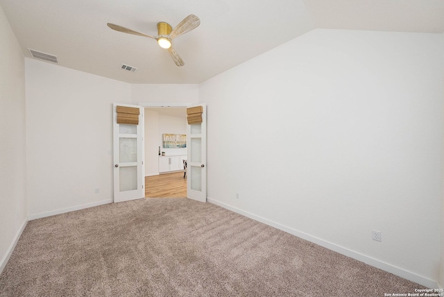 2230 Bennett Ave, New Braunfels, TX 78132 - unfurnished bedroom with light carpet, baseboards, and ceiling fan