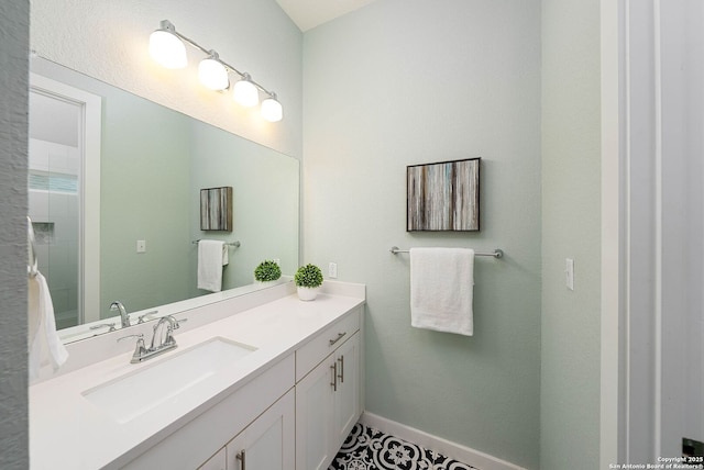 2230 Bennett Ave, New Braunfels, TX 78132 - full bathroom featuring vanity and baseboards