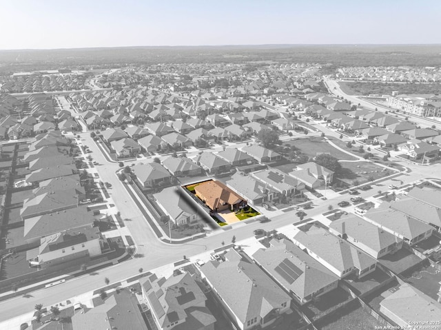 2230 Bennett Ave, New Braunfels, TX 78132 - aerial view of residential area featuring property parcel outlined