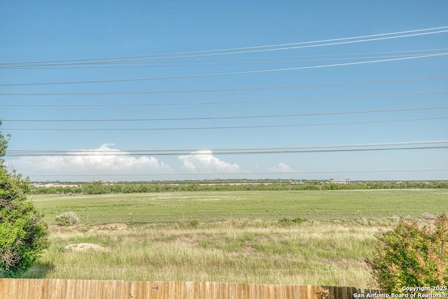 view of yard with a view of countryside