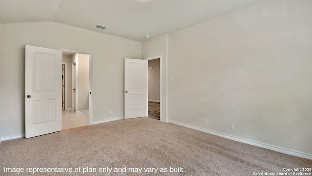 310 Steele Hbr, Cibolo, TX 78108 - unfurnished bedroom with carpet floors and lofted ceiling