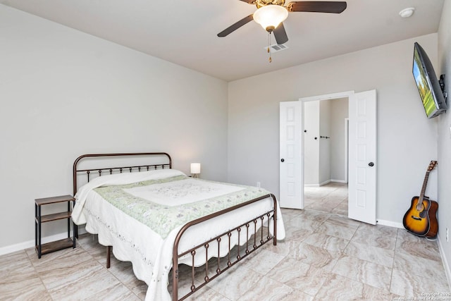 9870 Mulhouse, Schertz, TX 78154 - bedroom with baseboards and ceiling fan