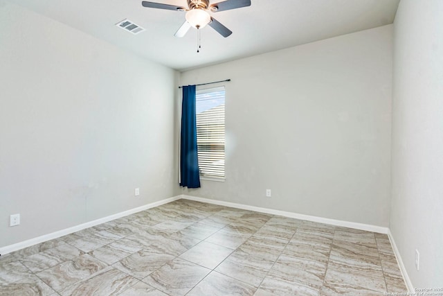 9870 Mulhouse, Schertz, TX 78154 - unfurnished room featuring a ceiling fan and baseboards