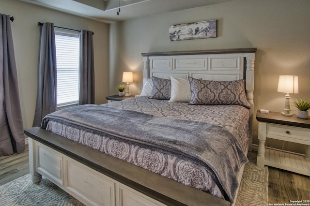 1139 Cedar Bnd, Canyon Lake, TX 78133 - bedroom featuring wood finished floors