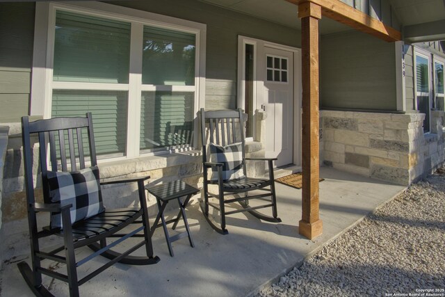 1139 Cedar Bnd, Canyon Lake, TX 78133 - view of patio with covered porch