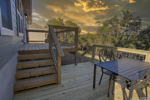 1139 Cedar Bnd, Canyon Lake, TX 78133 - deck featuring outdoor dining area