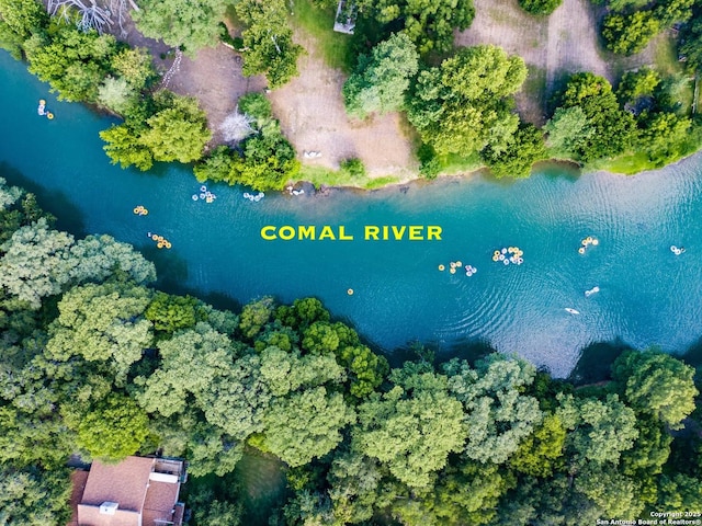 aerial overview of property's location featuring a large body of water