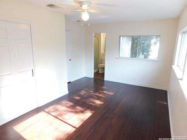 8918 Kenton Mist, San Antonio, TX 78240 - unfurnished room with a ceiling fan, plenty of natural light, and dark wood-style floors