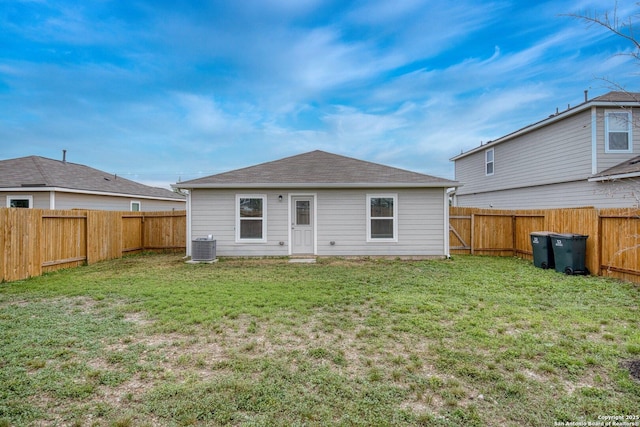 12056 Luckey Villa, San Antonio, TX 78252 - back of house featuring a shingled roof and central AC unit