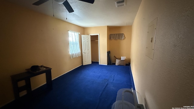 1906 Perlita, San Antonio, TX 78224 - unfurnished bedroom featuring carpet floors and ceiling fan