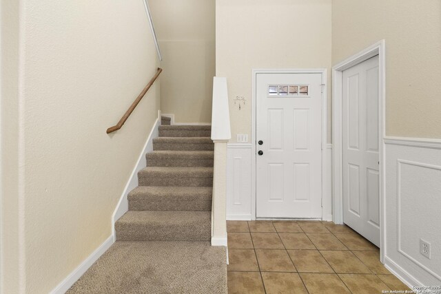 6739 Nora Vista Way, San Antonio, TX 78233 - stairs featuring tile patterned flooring