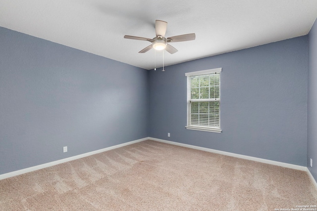 10607 Carmona, Helotes, TX 78023 - carpeted spare room with a ceiling fan and baseboards