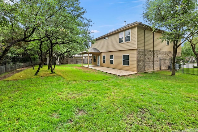 10607 Carmona, Helotes, TX 78023 - rear view of property with a patio and brick siding