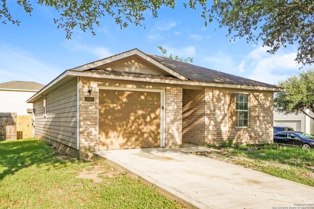 5503 Hidden, San Antonio, TX 78252 - ranch-style house with an attached garage and concrete driveway