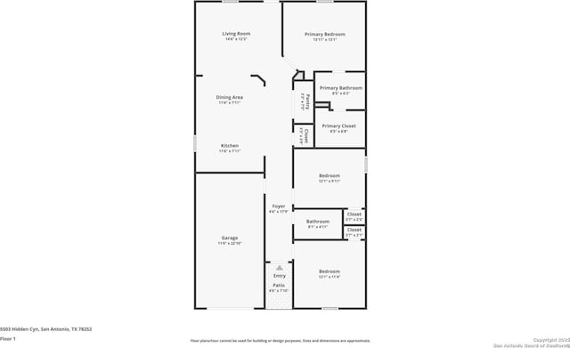 5503 Hidden, San Antonio, TX 78252 - room layout