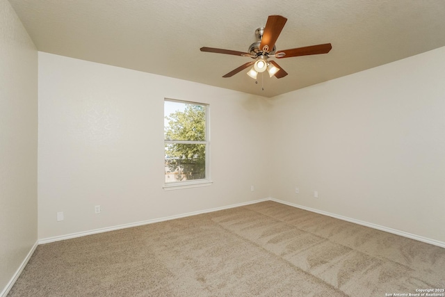 5503 Hidden, San Antonio, TX 78252 - empty room featuring light colored carpet, ceiling fan, and baseboards