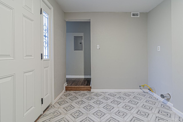 1641 W Huisache, San Antonio, TX 78201 - entryway with electric panel and baseboards