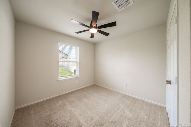 13758 Prospector Post, San Antonio, TX 78253 - empty room featuring ceiling fan, baseboards, and light colored carpet