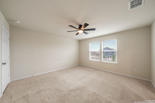 13758 Prospector Post, San Antonio, TX 78253 - spare room with a ceiling fan, baseboards, and light colored carpet