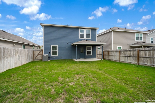 13758 Prospector Post, San Antonio, TX 78253 - back of house with a patio, central AC, and a gate