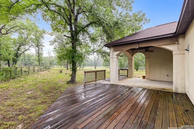 105 Saddle Up, La Vernia, TX 78121 - deck featuring a ceiling fan