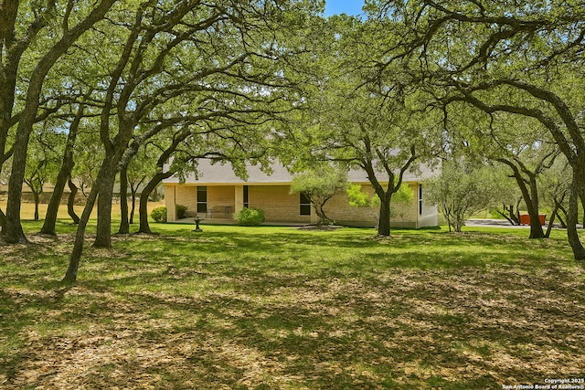 view of green lawn