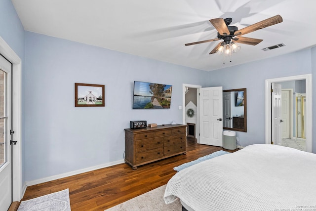 16222 Deer Crst, San Antonio, TX 78248 - bedroom featuring wood finished floors, baseboards, and a ceiling fan