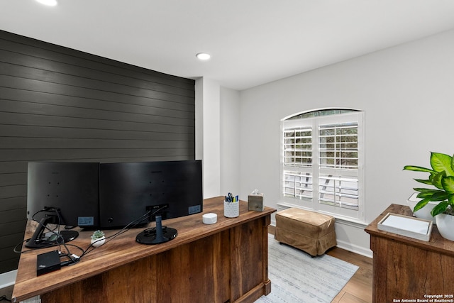 16222 Deer Crst, San Antonio, TX 78248 - office featuring wood finished floors, recessed lighting, and baseboards