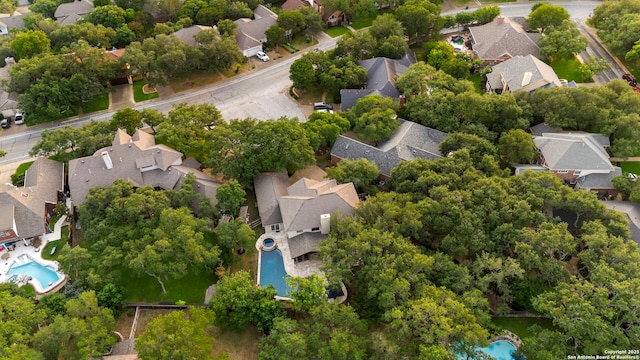 16222 Deer Crst, San Antonio, TX 78248 - aerial perspective of suburban area with a pool area