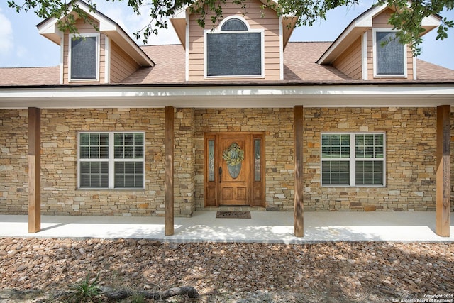 1200 Brand, Bulverde, TX 78163 - view of front facade with stone siding and roof with shingles