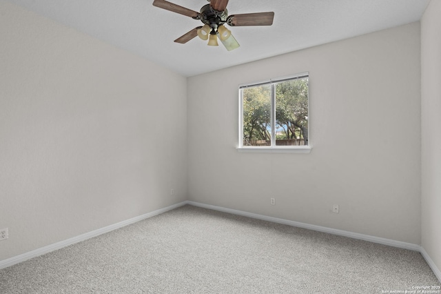 25836 Stone Cyn, San Antonio, TX 78260 - carpeted empty room featuring baseboards and a ceiling fan