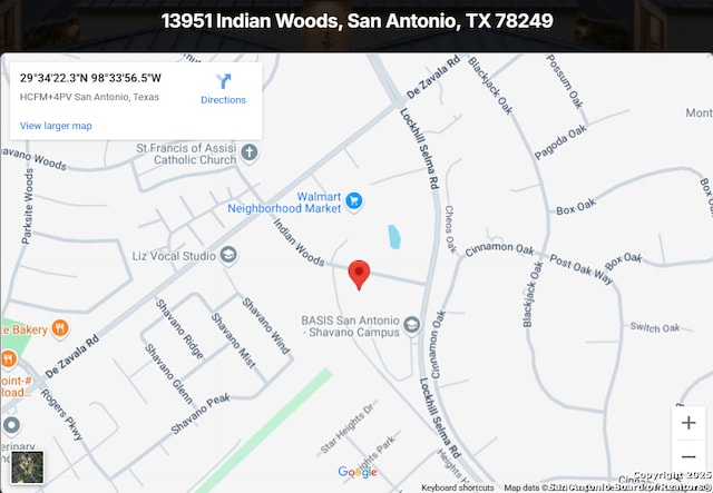 13951 Indian Woods Unit 5, 14, San Antonio, TX 78249 - map of property location