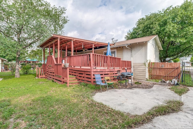 806 Kayton Ave, San Antonio, TX 78210 - back of house featuring a deck and a patio