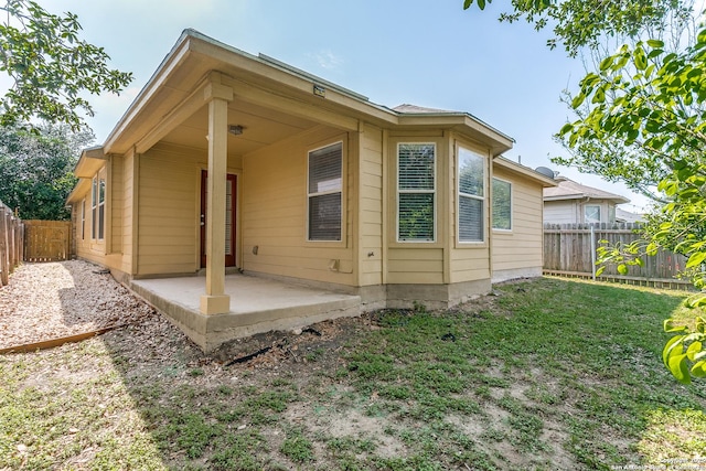 rear view of house with a patio area