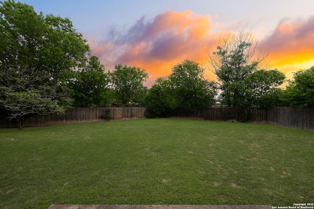 7603 Braun Bnd, San Antonio, TX 78250 - view of yard at dusk