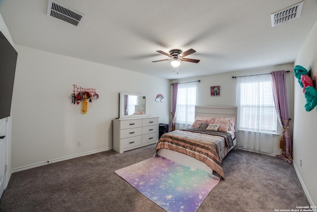 15323 Danae Bnd, San Antonio, TX 78245 - bedroom with carpet flooring, a ceiling fan, and baseboards
