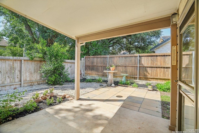 view of patio / terrace featuring a fenced backyard