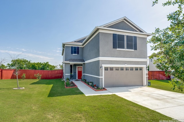 5249 Nature Path, Marion, TX 78124 - traditional-style home with an attached garage, stucco siding, and driveway
