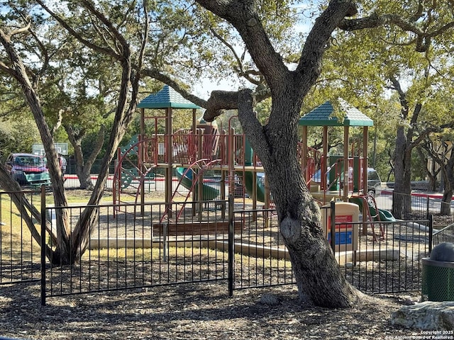 community playground with fence
