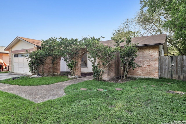 11731 Spring Rain, San Antonio, TX 78249 - view of front of property featuring brick siding, a garage, and concrete driveway