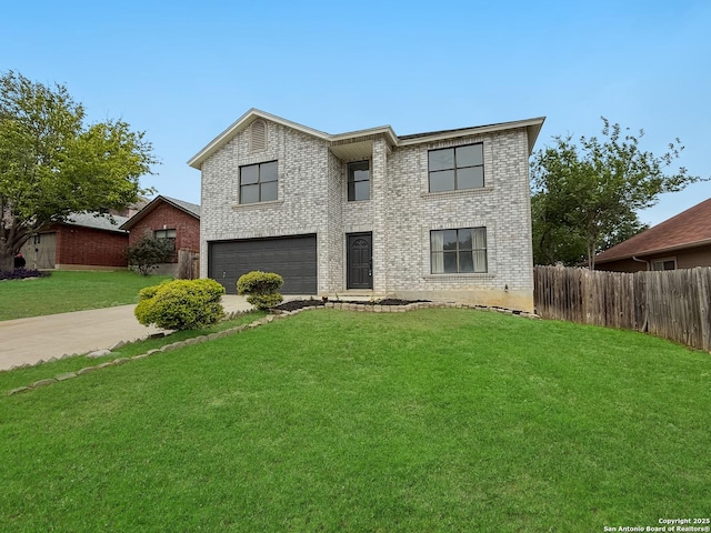 15827 Marisa, San Antonio, TX 78247 - traditional-style home with an attached garage, driveway, and brick siding