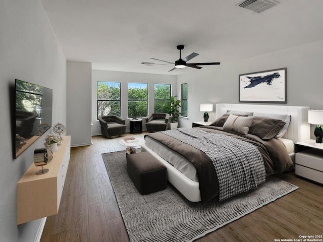 15827 Marisa, San Antonio, TX 78247 - bedroom with wood finished floors and a ceiling fan