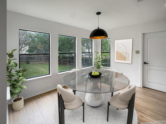 15827 Marisa, San Antonio, TX 78247 - dining area with plenty of natural light, light wood-style flooring, and baseboards