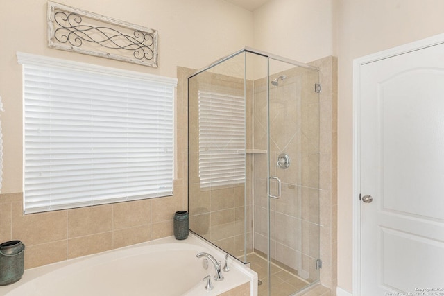12338 Belfort Pt, Schertz, TX 78154 - full bath with a stall shower and a bath