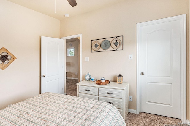 12338 Belfort Pt, Schertz, TX 78154 - bedroom with light carpet, baseboards, and ceiling fan