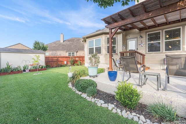 12338 Belfort Pt, Schertz, TX 78154 - view of yard featuring a pergola and a patio area
