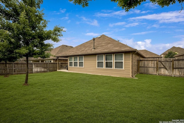 12243 Dusty Boots, San Antonio, TX 78254 - rear view of property featuring a fenced backyard and a shingled roof