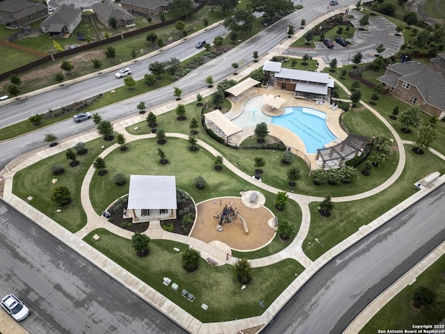 12243 Dusty Boots, San Antonio, TX 78254 - aerial view of property's location with a pool